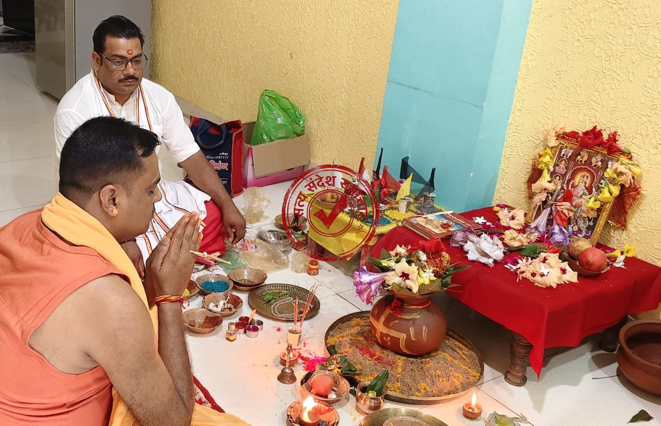 केरसई में शारदीय नवरात्रि की धूम, दुर्गा मंडपों और घरों में हुई कलश स्थापना