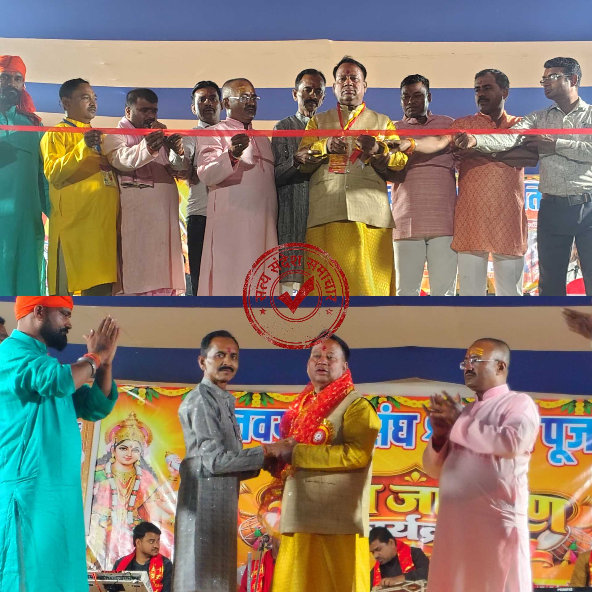सेवई दुर्गा मंडल में रंगारंग सांस्कृतिक कार्यक्रम, हजारों लोगों की उमड़ी भीड़